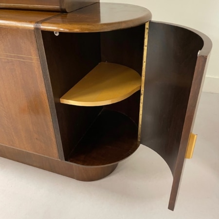 Walnut Sideboard with Top Cabinet and Bar by A.A. Patijn for Zijlstra, 1950s