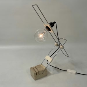 Italian Travertine Table Lamp by Fratelli Mannelli, 1970s