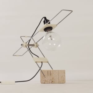 Italian Travertine Table Lamp by Fratelli Mannelli, 1970s