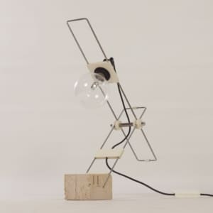 Italian Travertine Table Lamp by Fratelli Mannelli, 1970s