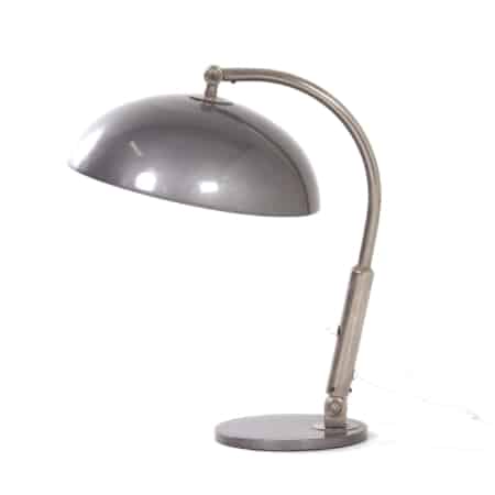 Desk Lamp model 144 by H. Busquet for Hala, 1950s | Silver Grey