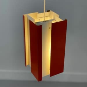Orange Pendant 4101 by by J.J.M. Hoogervorst for Anvia, 1960s