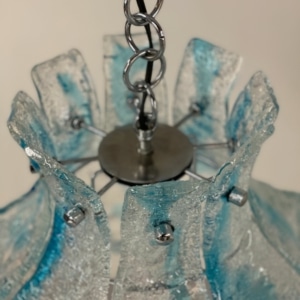 Blue Murano Hanging Lamp for AV Mazzega, 1970s