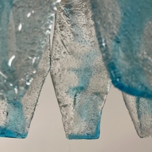 Blue Murano Hanging Lamp for AV Mazzega, 1970s