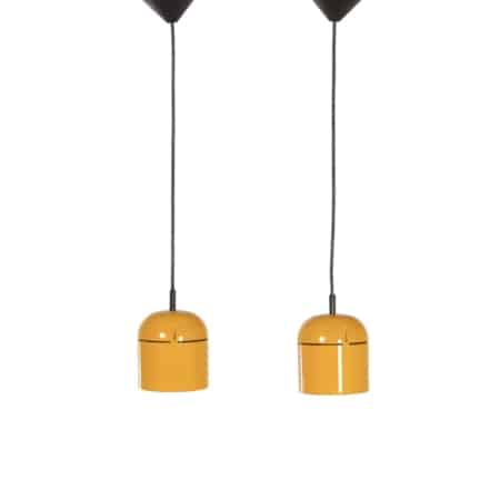 Set Pendants by Arnold Berges for Staff Leuchten, 1970s – Yellow