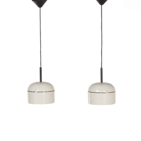 Pair Pendants by Arnold Berges for Staff Leuchten, 1970s - Pearl Gray