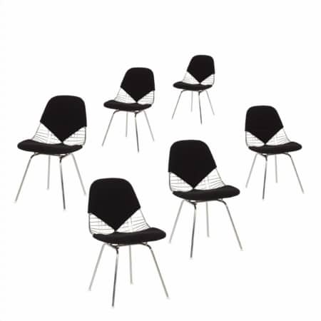 DKX Wire Chairs by Charles Eames for Herman Miller, 1960s - Set of 6