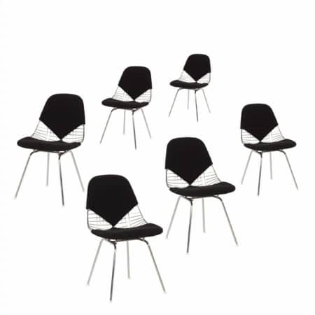 DKX Wire Chairs by Charles Eames for Herman Miller, 1960s – Set of 6