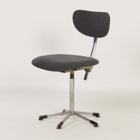 Grey Desk Chair 2311 by Toon de Wit for Gebr. de Wit ca. 1960s