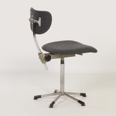 Grey Desk Chair 2311 by Toon de Wit for Gebr. de Wit ca. 1960s