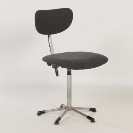 Grey Desk Chair 2311 by Toon de Wit for Gebr. de Wit ca. 1960s