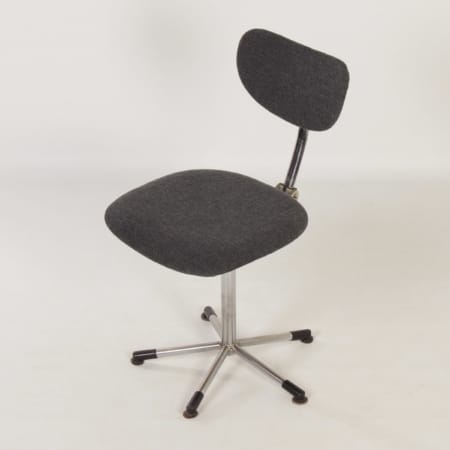 Grey Desk Chair 2311 by Toon de Wit for Gebr. de Wit ca. 1960s