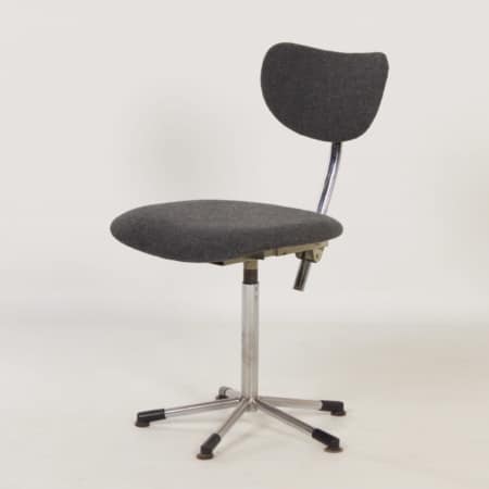 Grey Desk Chair 2311 by Toon de Wit for Gebr. de Wit ca. 1960s