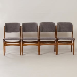 Danish Dining Chairs, 1960s &#8211; Set of 4 with New Upholstery