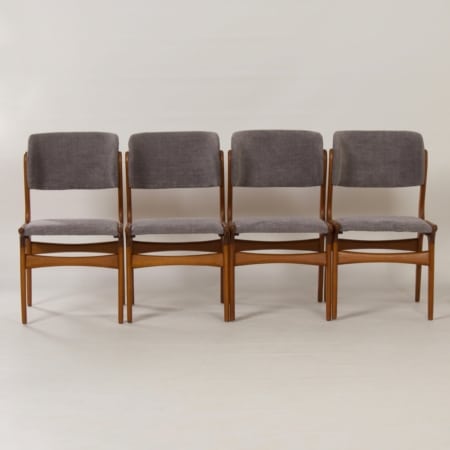 Danish Dining Chairs, 1960s &#8211; Set of 4 with New Upholstery