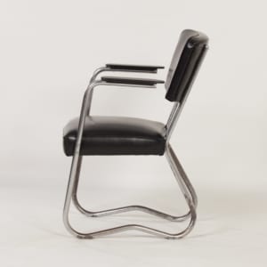Bauhaus Tubular Chair with Armrests, 1930s &#8211; Reupholstered