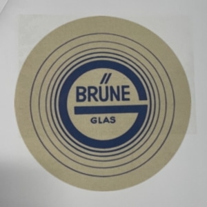 Frosted Glass Ceiling Lamp with Block Pattern by Brüne, 1960s