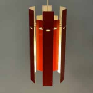 Red Cocktail Pendant by Henning Rehhof for Fog &#038; Morup, 1970s