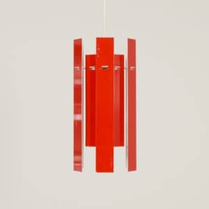 Red Cocktail Pendant by Henning Rehhof for Fog &#038; Morup, 1970s
