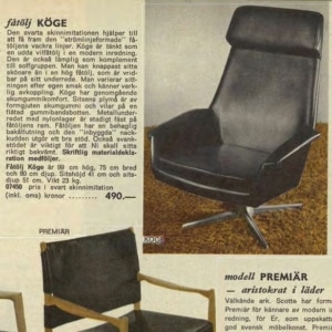 Swedish Swivel Chair Köge for Ikea, 1960s