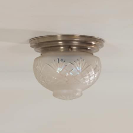 Art Deco Ceiling Lamp with Cut Glass, 1930s