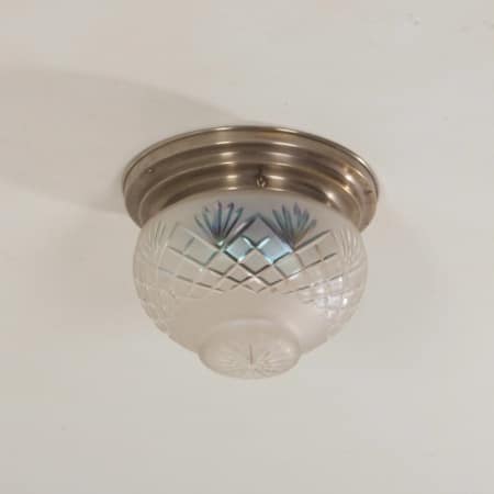 Art Deco Ceiling Lamp with Cut Glass, 1930s