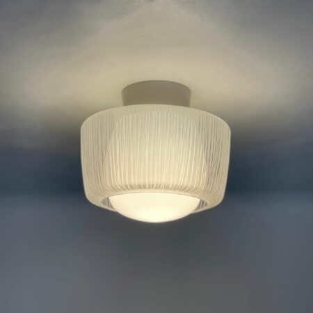 Vintage Ceiling Lamp with two Glass Shades by Niko, 1960s