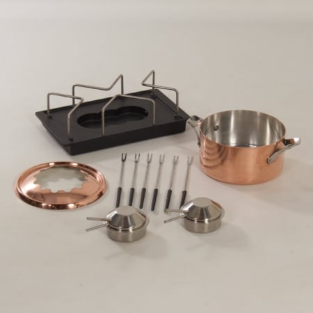 Danish Fondue set by Henning Koppel for Georg Jensen, 1970s