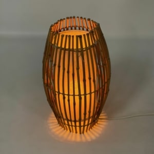 Vintage Bamboo Floor or Table Lamp, 1970s