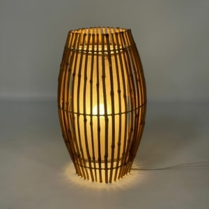 Vintage Bamboo Floor or Table Lamp, 1970s
