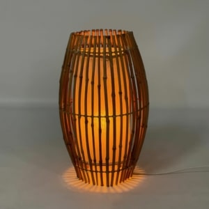 Vintage Bamboo Floor or Table Lamp, 1970s