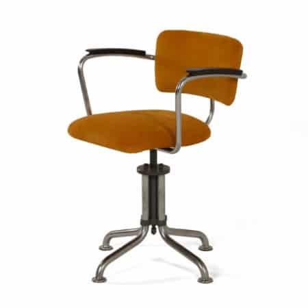 Gispen 354 Desk Chair by W.H. Gispen, 1930s – New Upholstery