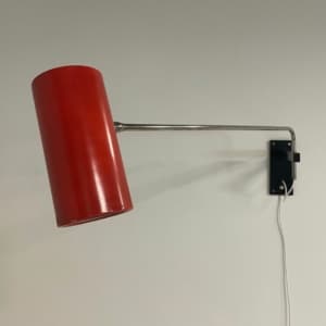 Red Wall lamp &#8217;39&#8217; by Willem Hagoort for Hagoort Lamps, 1960s