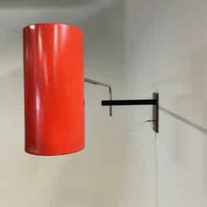 Red Wall lamp &#8217;39&#8217; by Willem Hagoort for Hagoort Lamps, 1960s