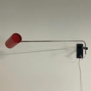 Red Wall lamp &#8217;39&#8217; by Willem Hagoort for Hagoort Lamps, 1960s