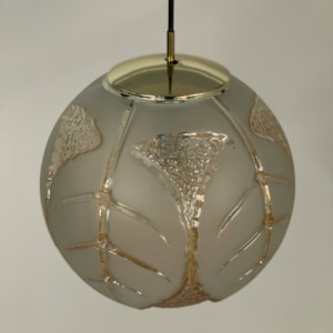 Large Crystal Pendant Lamp by Peill &amp; Putzler, 1970s
