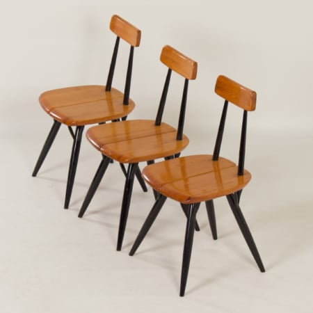 Early Pirkka Chairs by llmari Tapiovaara for Laukaan Puu, 1950s | Set of 3