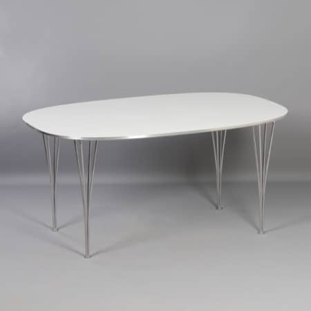 Super Elliptical Dining Table by Piet Hein and Bruno Mathsson for Fritz Hansen, 1970s