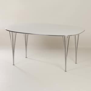 Super Elliptical Dining Table by Piet Hein and Bruno Mathsson for Fritz Hansen, 1970s
