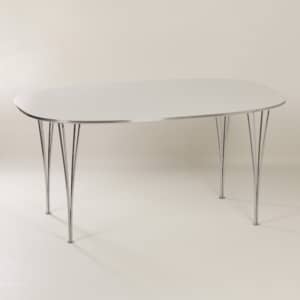 Super Elliptical Dining Table by Piet Hein and Bruno Mathsson for Fritz Hansen, 1970s