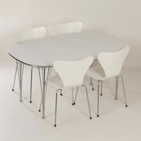 Super Elliptical Dining Table by Piet Hein and Bruno Mathsson for Fritz Hansen, 1970s