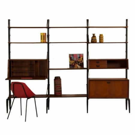 Teak Wall Unit by Louis van Teeffelen for Wébé, 1960s