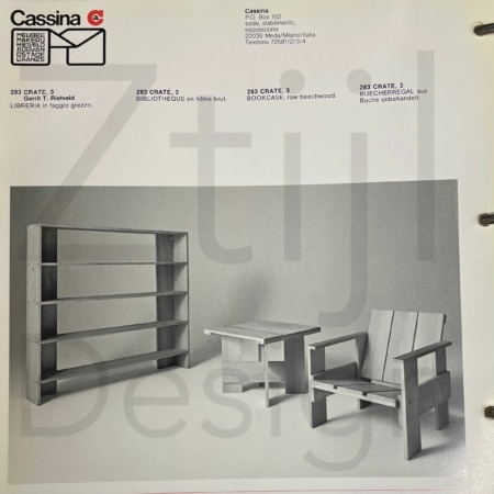 Crate Chair by Gerrit Rietveld for Cassina, 1980s