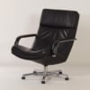 Black F154 Swivel Chairs by Geoffrey Harcourt voor Artifort, 1980s | Set of 2 in Leather