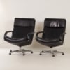 Black F154 Swivel Chairs by Geoffrey Harcourt voor Artifort, 1980s | Set of 2 in Leather