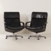 Black F154 Swivel Chairs by Geoffrey Harcourt voor Artifort, 1980s | Set of 2 in Leather