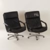 Black F154 Swivel Chairs by Geoffrey Harcourt voor Artifort, 1980s | Set of 2 in Leather