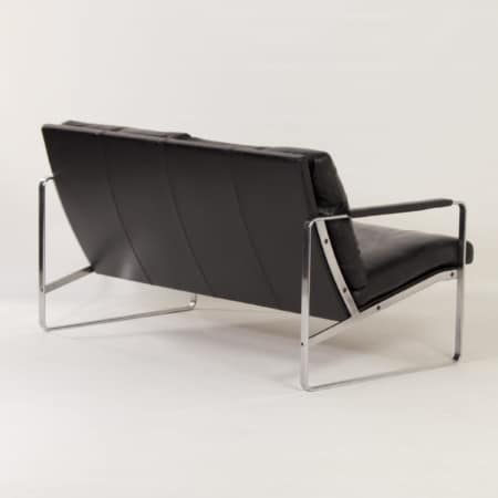 2 Seater Sofa by Preben Fabricius for Walter Knoll, 1990s &#8211; Black Leather