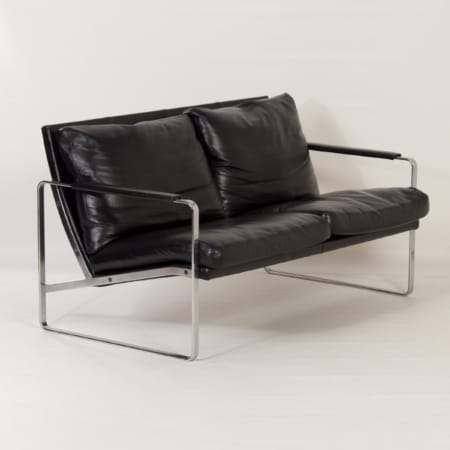 2 Seater Sofa by Preben Fabricius for Walter Knoll, 1990s &#8211; Black Leather