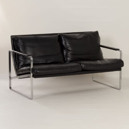 2 Seater Sofa by Preben Fabricius for Walter Knoll, 1990s &#8211; Black Leather